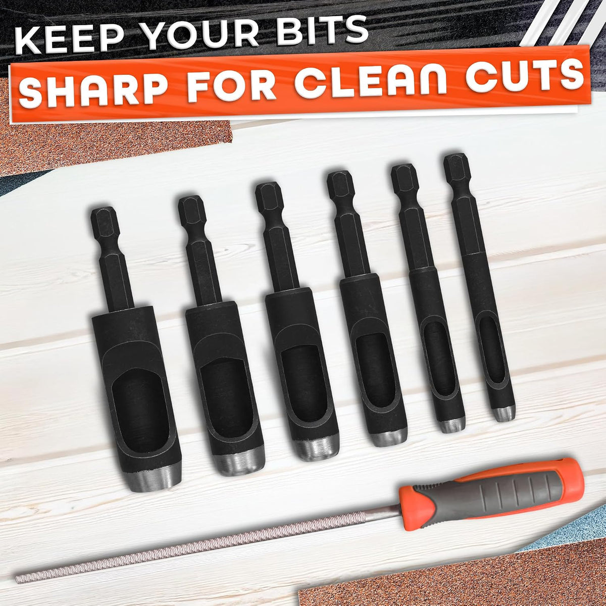 6 Pcs Leather Hole Punch Set