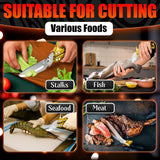 Kitchen Shears Heavy Duty, Safety Lock - Gold