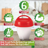 6 Pcs Egg Cooker for Hard Boiled Eggs