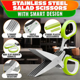 Herb Scissors with 5 Blades and Cover