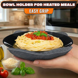 LIBERHAUS Microwave Bowl Holder 4-Pack - Gray