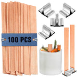 Wood Wicks for Candlemaking 100 Pcs