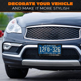 Anime License Plate Frame, 12.2 in Matte Black Aluminum