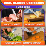 7-in-1 Cutting Board Scissors for Food