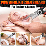 2 Pcs Heavy Duty Kitchen Scissors for Food