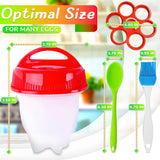 6 Pcs Egg Cooker for Hard Boiled Eggs