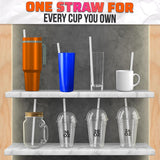 300 Pcs Boba Straws Individually Wrapped - Clear