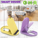LIBERHAUS 12 Pcs Foldable Cell Phone Stand for Desk with Silicone Pads