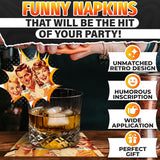 20 Pcs Funny Cocktail Napkins - Orange