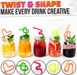 200 Pcs Extra Long Straws Disposable