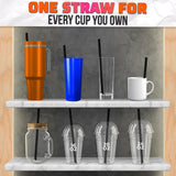 400 Pcs Boba Straws Individually Wrapped - Black