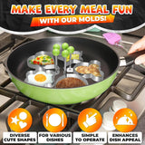 5 Pcs Pancake Mold Set, Stainless Steel