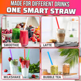 300 Pcs Boba Straws Individually Wrapped - Wide with Angled Tip