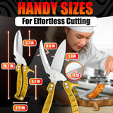 Kitchen Shears Heavy Duty, Safety Lock - Gold