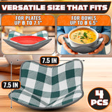 LIBERHAUS Microwave Bowl Holder 4-Pack - Gray Pattern