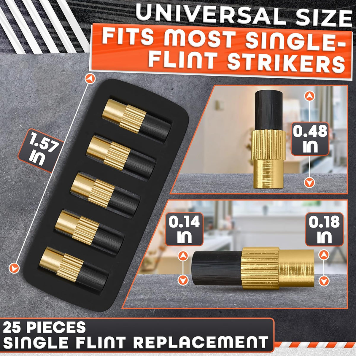 25 Pcs Striker Flint Replacement