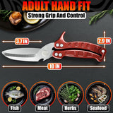 Kitchen Shears Heavy Duty, Safety Lock - Red