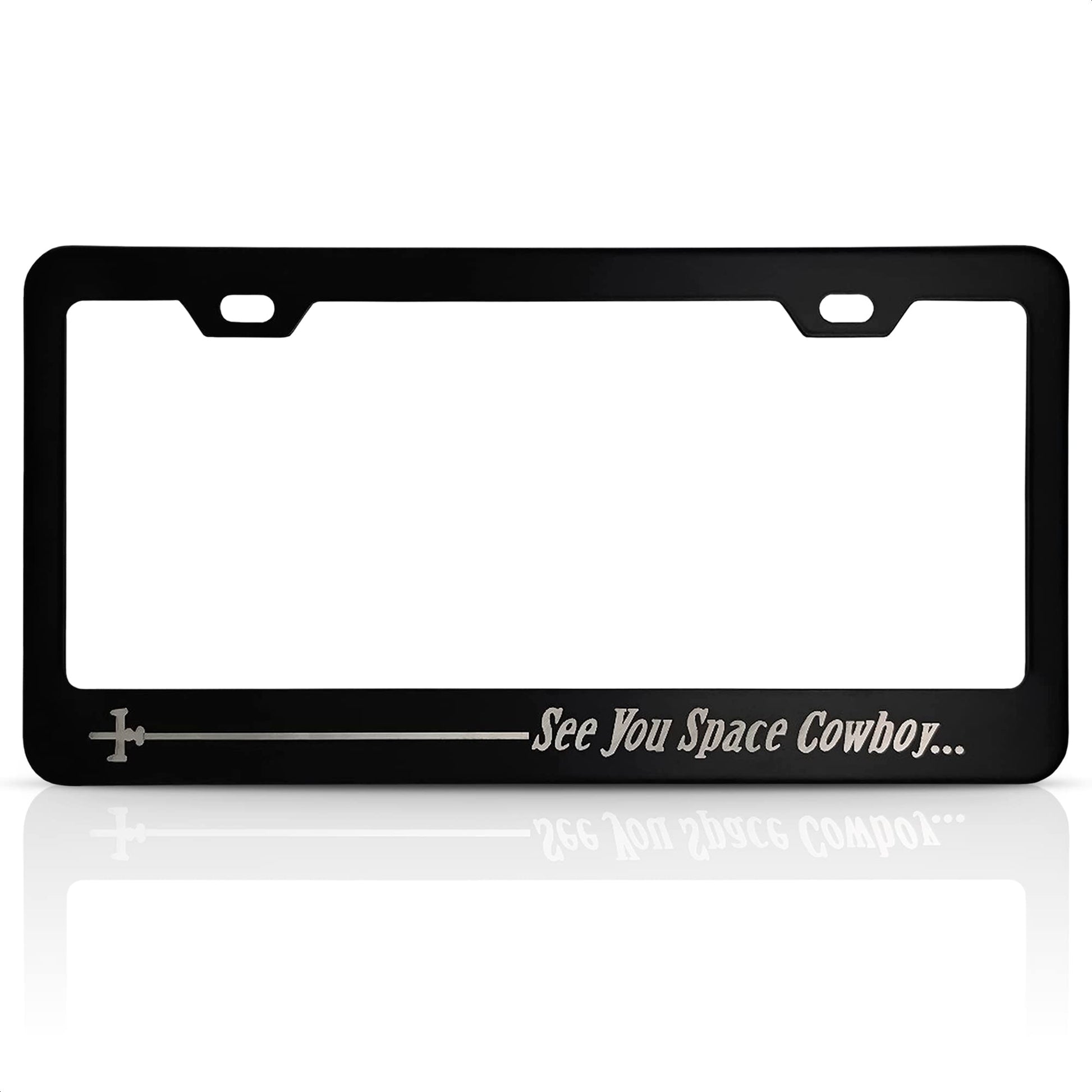 Aluminum black car license plate frames