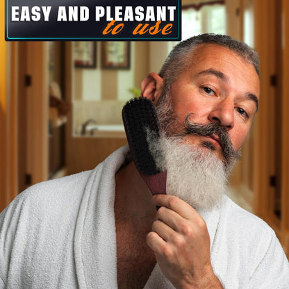 Boar bristle hair brush for beard