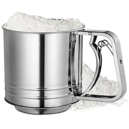 Cup flour sifter for baking