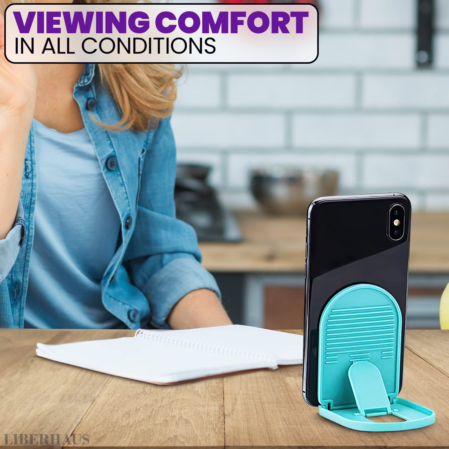 Desk cell phone holder