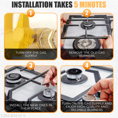 Gas stove burner covers
