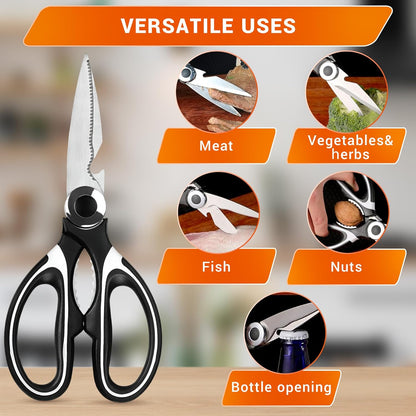 Handle cooking scissors for kitchen