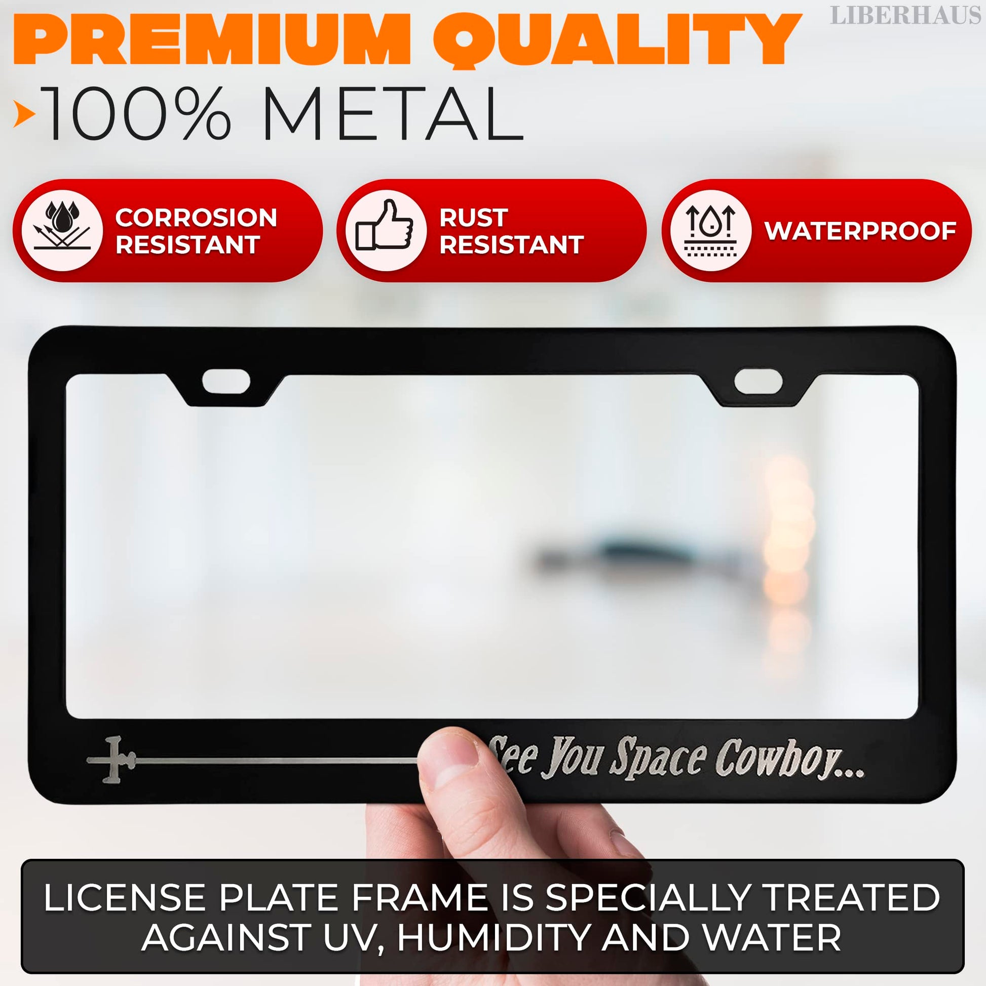 License plate frames black