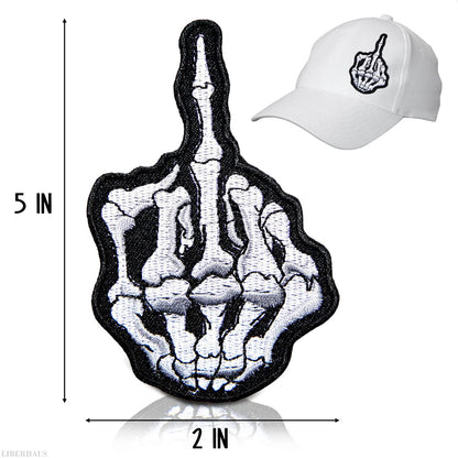 Middle finger iron on patches