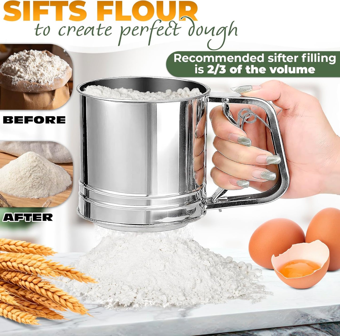 Mini sifter flour strainer