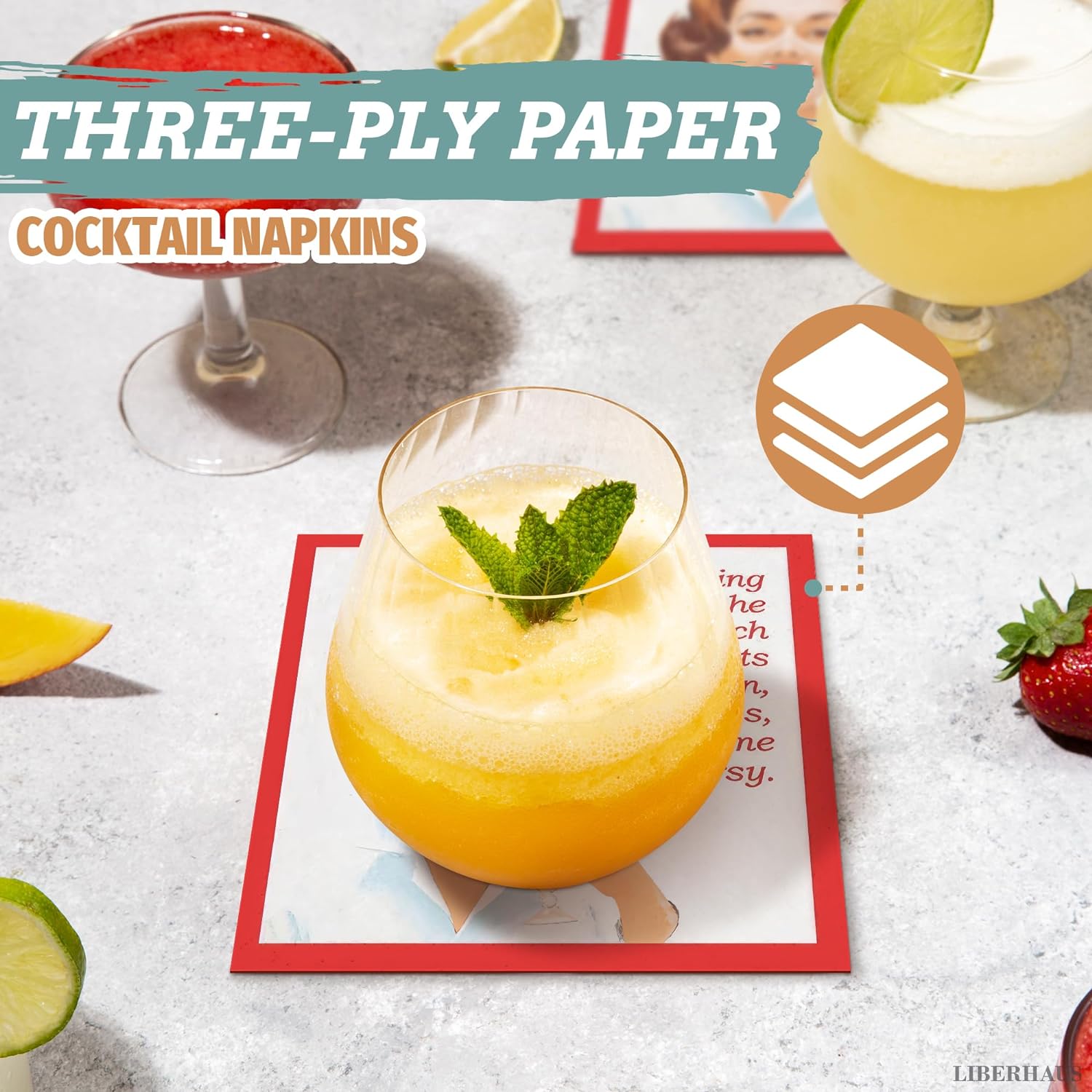 Paper cocktail napkins