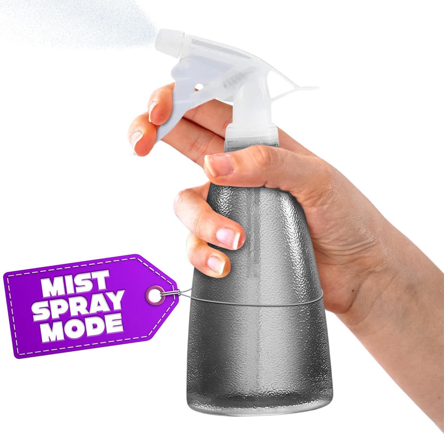 Plastic spray bottle for hair spray