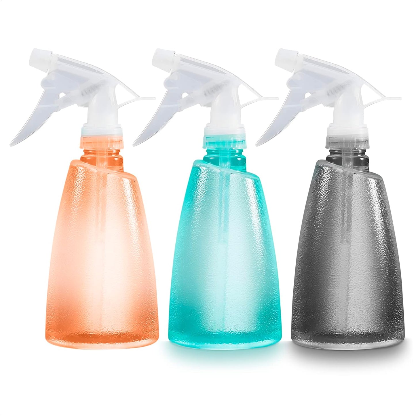 Plastic spray bottles for cleaning solutions