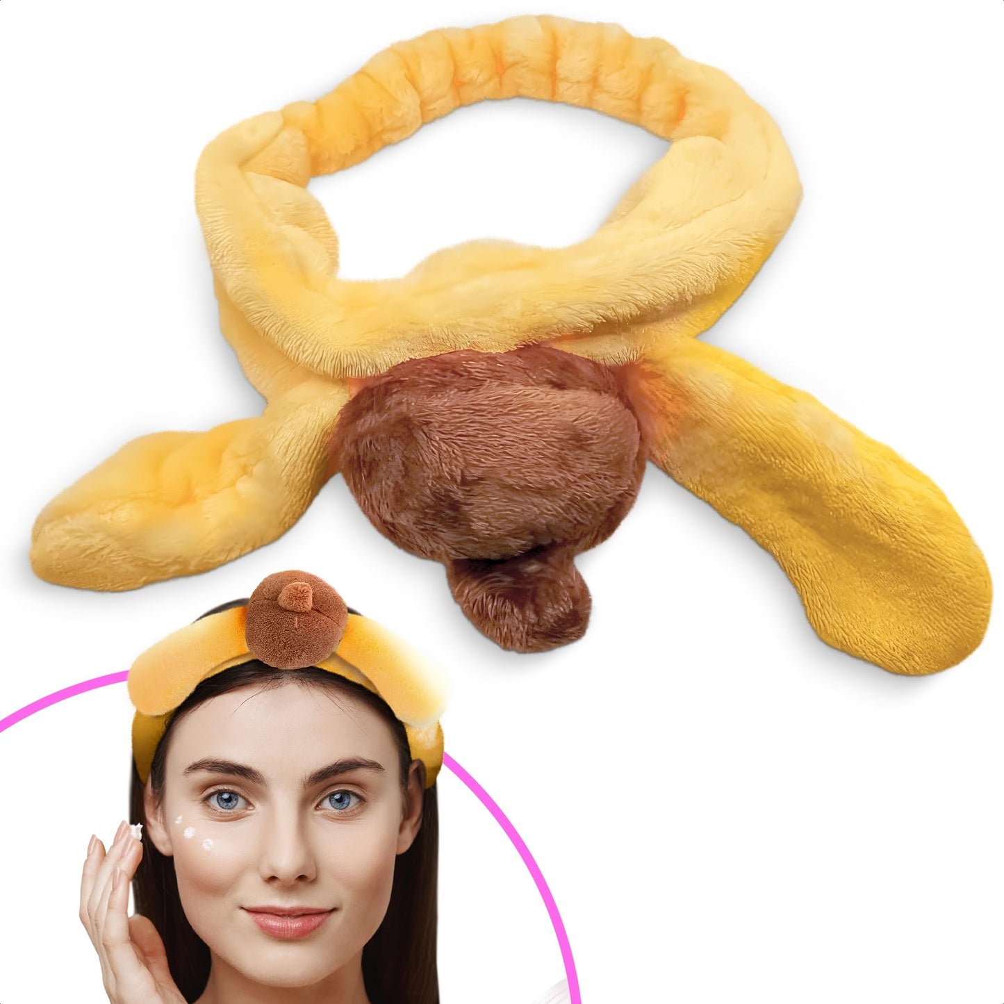 Plush spa headband for washing face