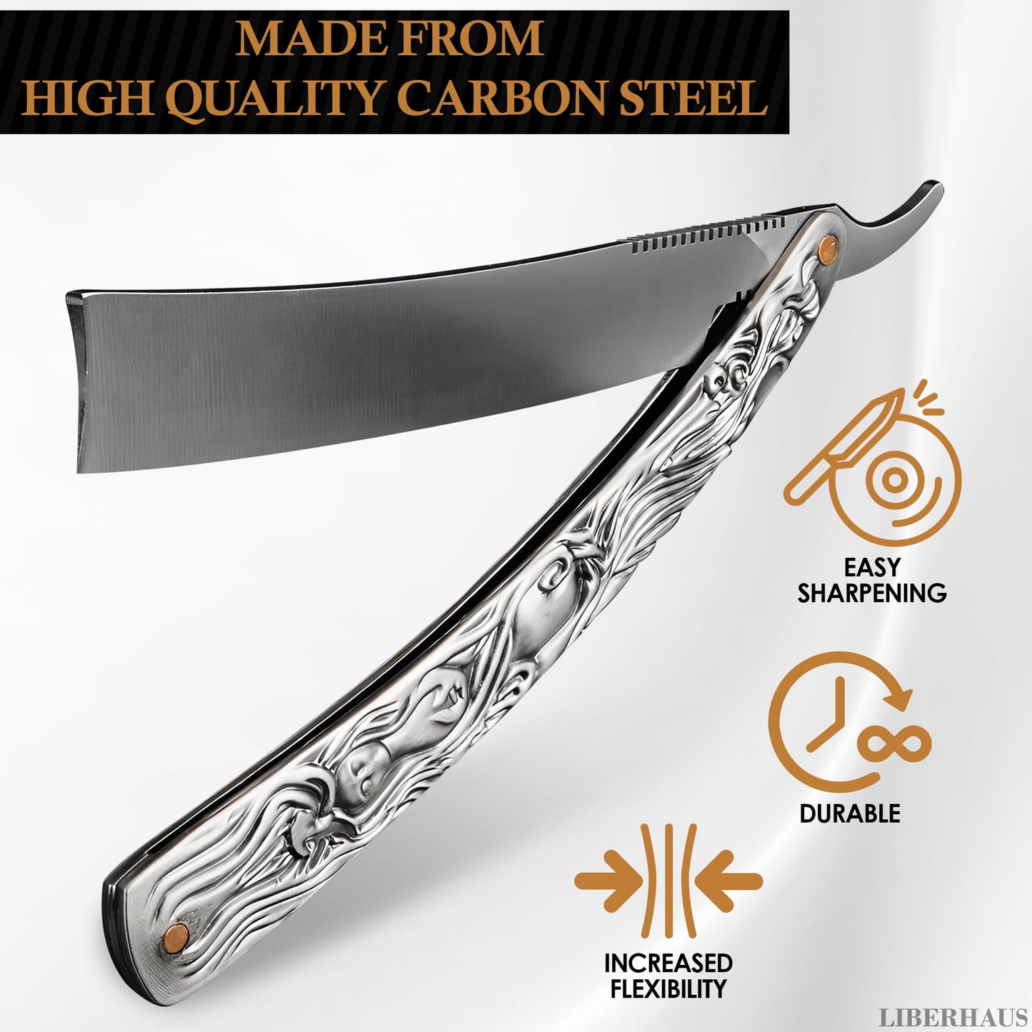 Safety straight razor blade for men