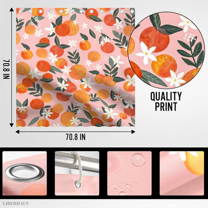 Shower curtain peach