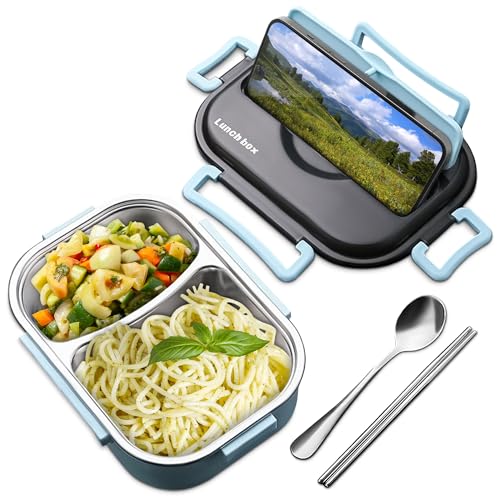 Stainless steel blue lunch box