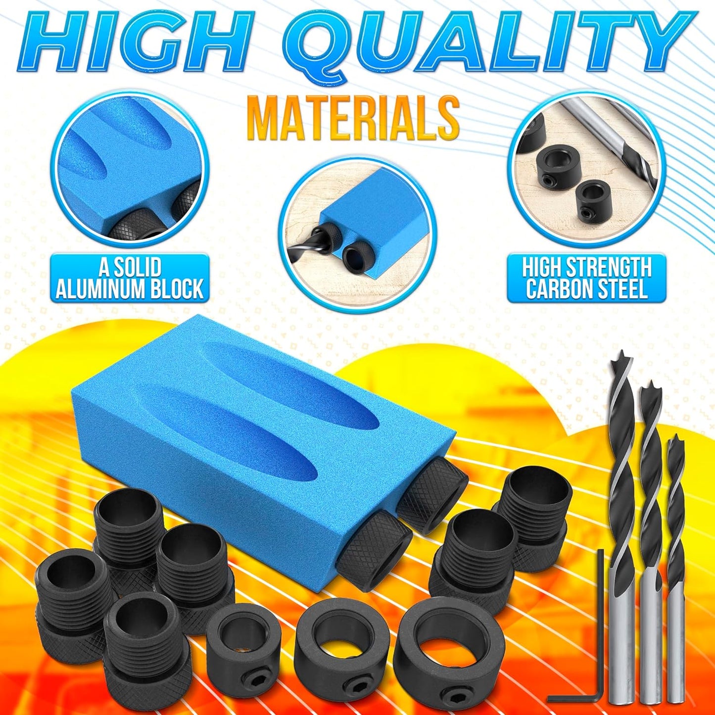 Pocket-hole jig tool set